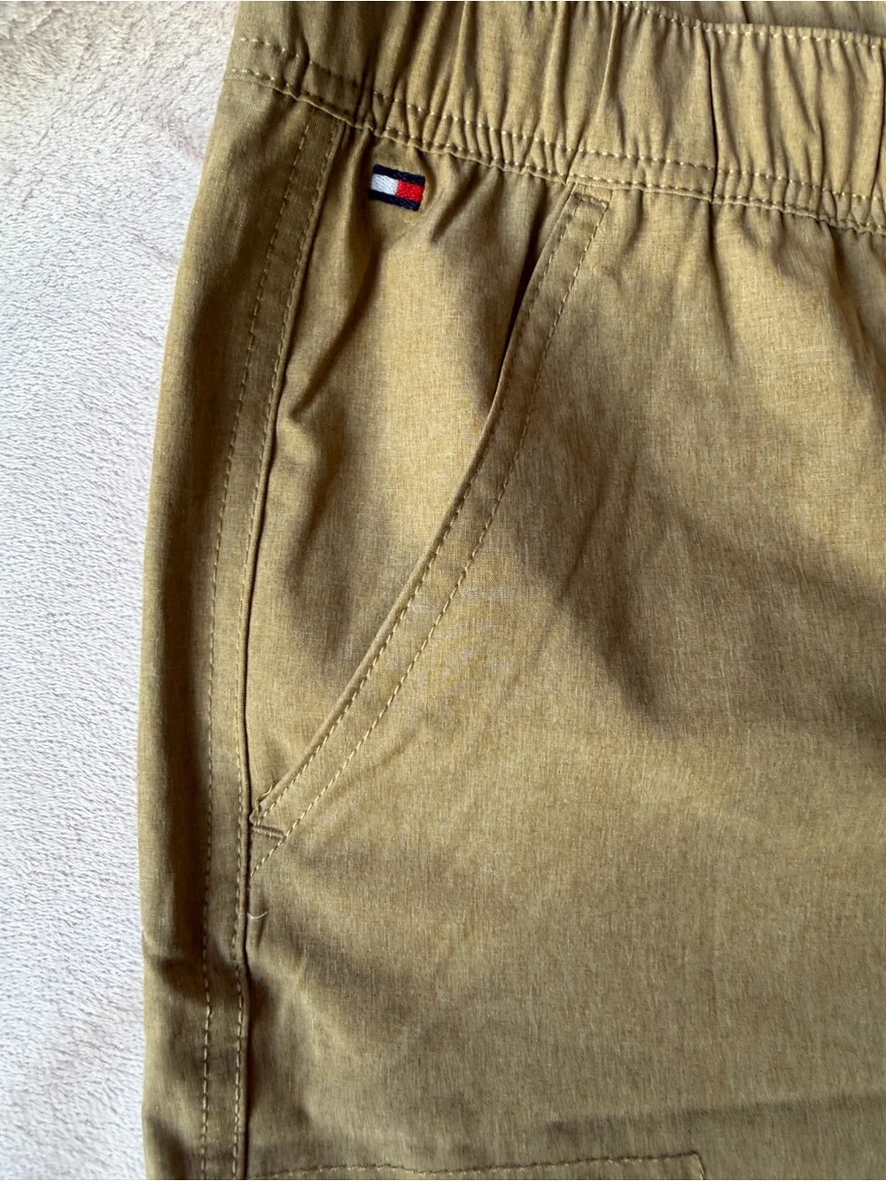 Tommy Hilfiger Khaki/Tan Casual Shorts with Logo Tag